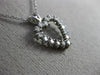 ESTATE SMALL .30CT DIAMOND 14KT WHITE GOLD 3D OPEN HEART FLOATING LOVE PENDANT