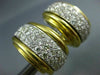 ESTATE LARGE 2.70CT DIAMOND 14K WHITE & YELLOW GOLD CLIP ON EARRINGS E VVS #635