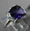 ANTIQUE 2.04CT DIAMOND & AAA AMETHYST 14KT WHITE GOLD EXTRA FACET FILIGREE RING