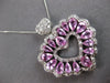 LARGE 7.5CT DIAMOND & AAA PINK SAPPHIRE 14KT WHITE GOLD 3D DOUBLE HEART PENDANT