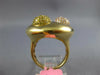 LARGE 1.10CT WHITE CANARY & PINK DIAMOND 18K YELLOW GOLD MULTI CIRCULAR FUN RING