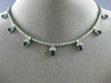 ANTIQUE 8.32CT DIAMOND & AAA SAPPHIRE 18KT WHITE GOLD MULTI DROP NECKLACE #385