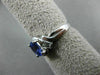 ESTATE WIDE .77CT DIAMOND & AAA TANZANITE 14KT WHITE GOLD ENGAGEMENT RING #15106