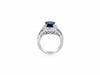 LARGE 5.1CT DIAMOND & AAA TANZANITE 14K WHITE GOLD OPEN FILIGREE ENGAGEMENT RING