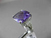ANTIQUE 9.66CT DIAMOND & AAA AMETHYST 14K WHITE GOLD 3D FILIGREE ENGAGEMENT RING