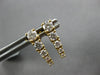 ESTATE .72CT DIAMOND 18KT YELLOW GOLD 3D ROUND GRADUATING FUN HANGING EARRINGS