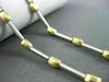 ESTATE 14KT WHITE & YELLOW GOLD CLASSIC CHOKER BEAD BY THE YARD NECKLACE #22910