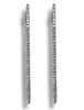 LARGE 1.34CT DIAMOND 14KT WHITE GOLD 3D ROUND INSIDE OUT HOOP HANGING EARRINGS