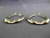 ESTATE 14K YELLOW GOLD 3D CLASSIC MILGRAIN ROMANTIC KISSING HOOP EARRINGS #24352
