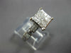 ESTATE LARGE .90CT DIAMOND 14KT WHITE GOLD 3D PRINCESS INVISIBLE ENGAGEMENT RING