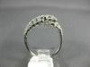 ESTATE LARGE .90CT ROUND DIAMOND 14KT WHITE GOLD MULTI LEAF CRISS CROSS FUN RING