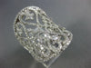 EXTRA LARGE 1.58CT DIAMOND 18KT WHITE GOLD MULTI HEART OPEN FILIGREE LOVE RING