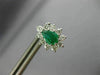 ESTATE 1.9CT DIAMOND & AAA COLOMBIAN EMERALD 14K WHITE GOLD STUD EARRINGS #26077