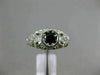 .76CT DIAMOND & AAA ROUND SAPPHIRE 14KT WHITE GOLD OPEN FILIGREE ENGAGEMENT RING