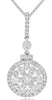 1.05CT DIAMOND 18KT WHITE GOLD 3D FLOWER SNOWFLAKE CIRCULAR FUN FLOATING PENDANT