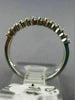 ESTATE .50CT DIAMOND 14KT WHITE GOLD 3D THREE ROW CLASSIC ROUND ANNIVERSARY RING