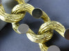ESTATE WIDE & LONG 18KT WHITE & YELLOW GOLD 3D SOLID LINK BRACELET