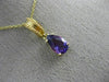 ESTATE .50CT AAA AMETHYST 14KT YELLOW GOLD 3D TEAR DROP FLOATING PENDANT #22991