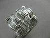 ESTATE 1.10CTW DIAMOND BAGUETTE SWIRL HUGGIES 14K WHITE GOLD EARRINGS 20MM 19269