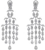 LARGE 5.47CT DIAMOND 18KT WHITE GOLD 3D BAGUETTE MULTI SHAPE HANGING EARRINGS