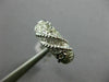 ESTATE .34CT ROUND DIAMOND 18KT WHITE GOLD 3D DOUBLE STAR ROPE LOVE FUN RING