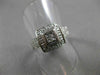 ESTATE WIDE .50CT DIAMOND 14K WHITE GOLD FILIGREE CLUSTER ENGAGEMENT RING #21529