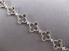 LARGE 22.02CT DIAMOND & AAA SAPPHIRE 18KT WHITE GOLD 4 LEAF CLOVER LOVE NECKLACE