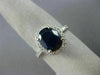 ESTATE 3.0CT DIAMOND & AAA SAPPHIRE 14K WHITE GOLD HALO FILIGREE ENGAGEMENT RING