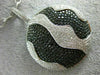 LARGE 4.51CT WHITE & BLACK DIAMOND 18KT WHITE & BLACK GOLD CIRCULAR WAVE PENDANT