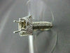 ESTATE .80CT DIAMOND 14K WHITE GOLD SQUARE HALO SEMI MOUNT ENGAGEMENT RING #1036