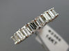 ESTATE 4.60CT EMERALD CUT DIAMOND 14K WHITE GOLD ETERNITY ANNIVERSARY RING #2366