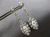 LARGE 2.04CT DIAMOND 14KT WHITE GOLD 3D ROUND & MARQUISE FLORAL EARRINGS #28135