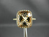 ESTATE LARGE 4.40CT DIAMOND & AAA MORGANITE 14KT ROSE GOLD HALO ENGAGEMENT RING