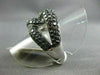 ESTATE WIDE 3.39CTW BLACK DIAMOND 14KT WHITE GOLD INFINITY FUN RING