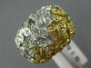 ESTATE LARGE .72CT DIAMOND 14KT WHITE & YELLOW GOLD FILIGREE BUTTERFLY FUN RING