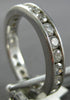 ESTATE 1.60CT DIAMOND 14K WHITE GOLD ROUND CHANNEL ETERNITY 3MM ANNIVERSARY RING