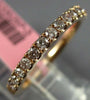 ESTATE .49CT PINK DIAMOND 18KT ROSE GOLD 3/4 ETERNITY WEDDING ANNIVERSARY RING