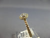 ESTATE .13CT DIAMOND 14KT WHITE GOLD 3D ROUND CLUSTER INVISIBLE HALO FUN RING