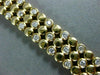 ESTATE WIDE 2.70CT DIAMOND 14KT YELLOW GOLD CLASSIC 3 ROW ETOILE BRACELET #2625
