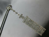ESTATE EXTRA LARGE 4.72CT DIAMOND 18K WHITE GOLD 3D RECTANGULAR HANGING EARRINGS