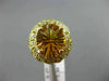 ESTATE LARGE 4.17CT DIAMOND & AAA CITRINE 14KT YELLOW GOLD 3D OVAL COCKTAIL RING