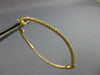 ESTATE .47CT DIAMOND 18K YELLOW GOLD INSIDE OUT OVAL SWIRL HOOP HANGING EARRINGS