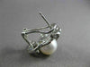 ESTATE .37CT DIAMOND & SOUTH SEA PEARL 18KT WHITE GOLD FILIGREE CLIP ON EARRINGS