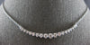 LARGE & LONG 1.15CT DIAMOND 14KT WHITE GOLD 3D GRADUATING V SHAPE BAR NECKLACE
