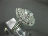 ESTATE LARGE 3.11CT DIAMOND 14K WHITE GOLD CLASSIC HALO FILIGREE ENGAGEMENT RING