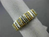 ESTATE WIDE .60CT ROUND & BAGUETTE DIAMOND 14KT 2 TONE GOLD 3D ANNIVERSARY RING