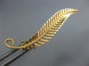 ESTATE 18KT YELLOW GOLD 3D CLASSIC HANDCRAFTED FILIGREE FLORAL LEAF BROOCH PIN