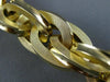 ESTATE LARGE AND LONG 18K YELLOW GOLD 3D OVAL INTERTWINING LINK BRACELET #26106