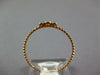 ESTATE SMALL .05CT DIAMOND 14KT ROSE GOLD 3D CLASSIC 3 STONE BEADED FUN RING