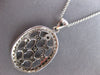 ESTATE .60CT DIAMOND 14KT WHITE GOLD 3D CRISS CROSS ETOILE OVAL FLOATING PENDANT